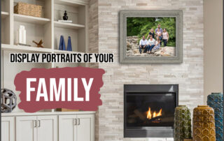 Family Portrait hanging above the Fireplace